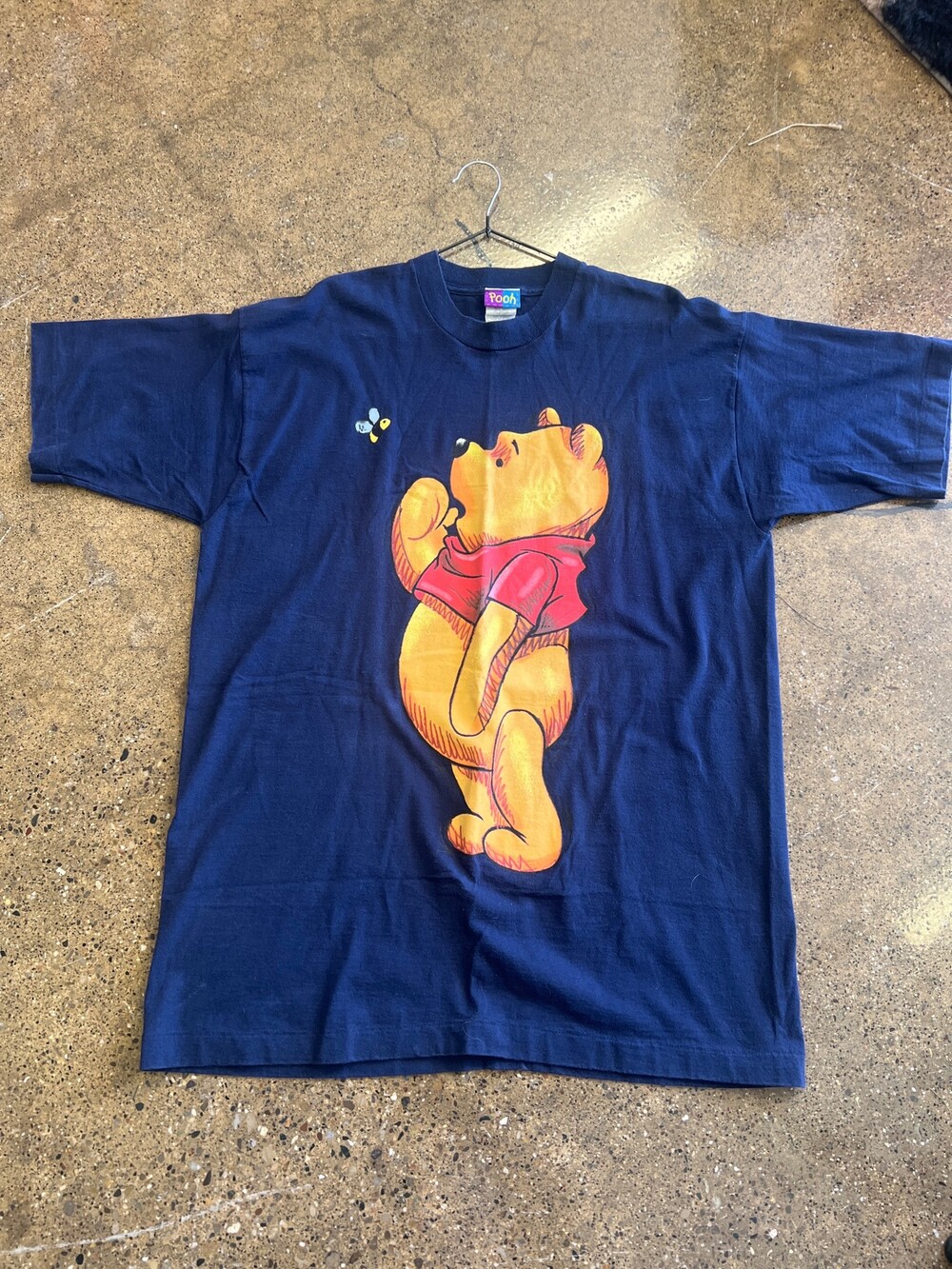 Pooh Navy Blue T-shirt with Winnie the Pooh Graphic